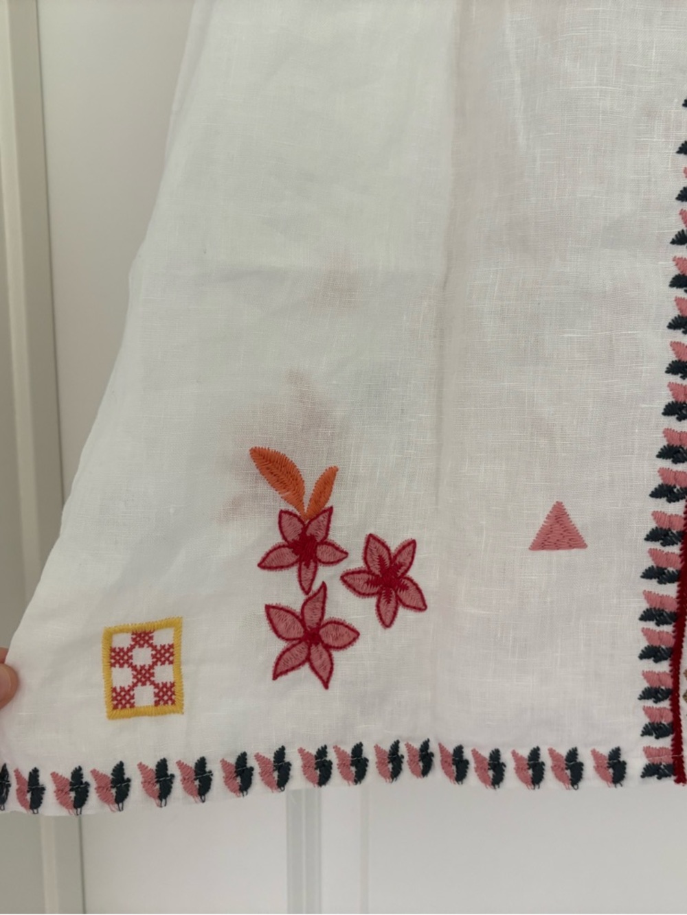 NWT Johnny Was Linen Embroidered Relaxed Yoke Tank M - Picture 8 of 12